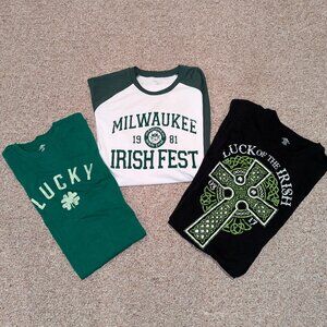 Lot of (3) Irish -St. Patrick's Day Themed T-Shirts, Men's 2XL
